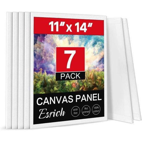 Canvas Boards for Painting, 7 Pack (11" x 14")